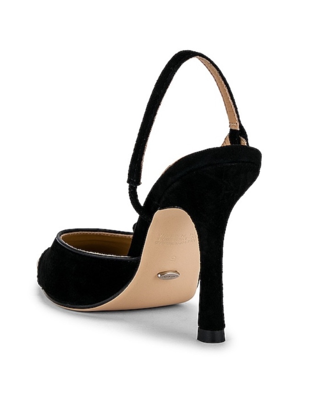 Tony Bianco Harmony Bow Detail Pointed Cap Toe Slingback in Black Revolve 8 - Picture 4 of 15